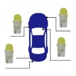 Λαμπτήρες Αυτοκινήτου Led Σετ 2 Τεμαχίων 12V T10-COB 21341