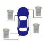 Λαμπτήρες Αυτοκινήτου Led Σετ 2 Τεμαχίων 12V T10-1SMD-5050 21343