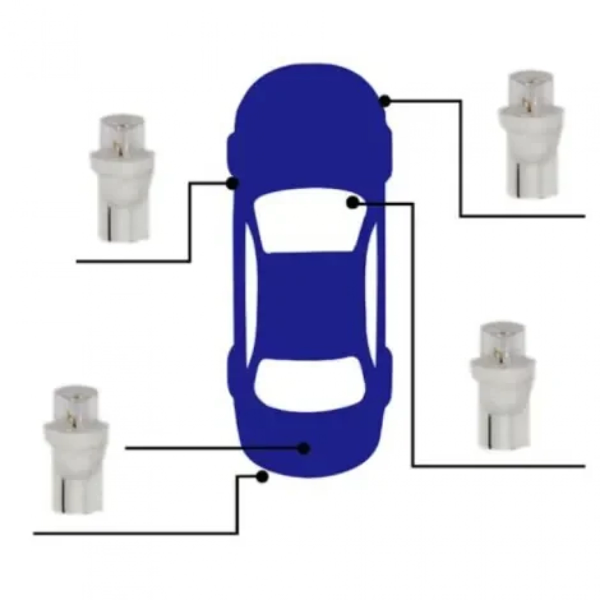 Λαμπτήρες Αυτοκινήτου Led Σετ 2 Τεμαχίων 12V T10-1LED 11267