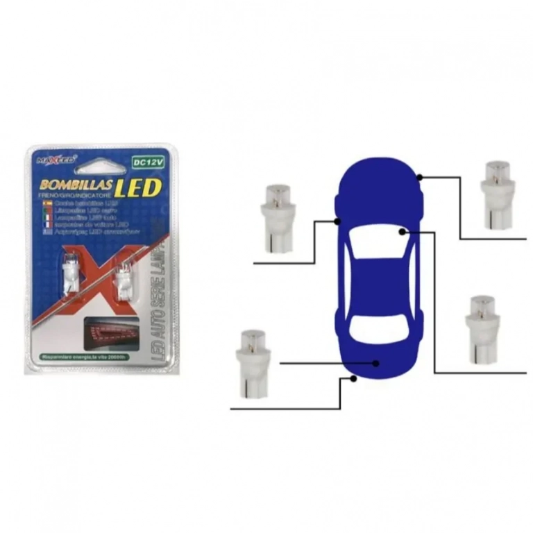 Λαμπτήρες Αυτοκινήτου Led Σετ 2 Τεμαχίων 12V T10-1LED 11267
