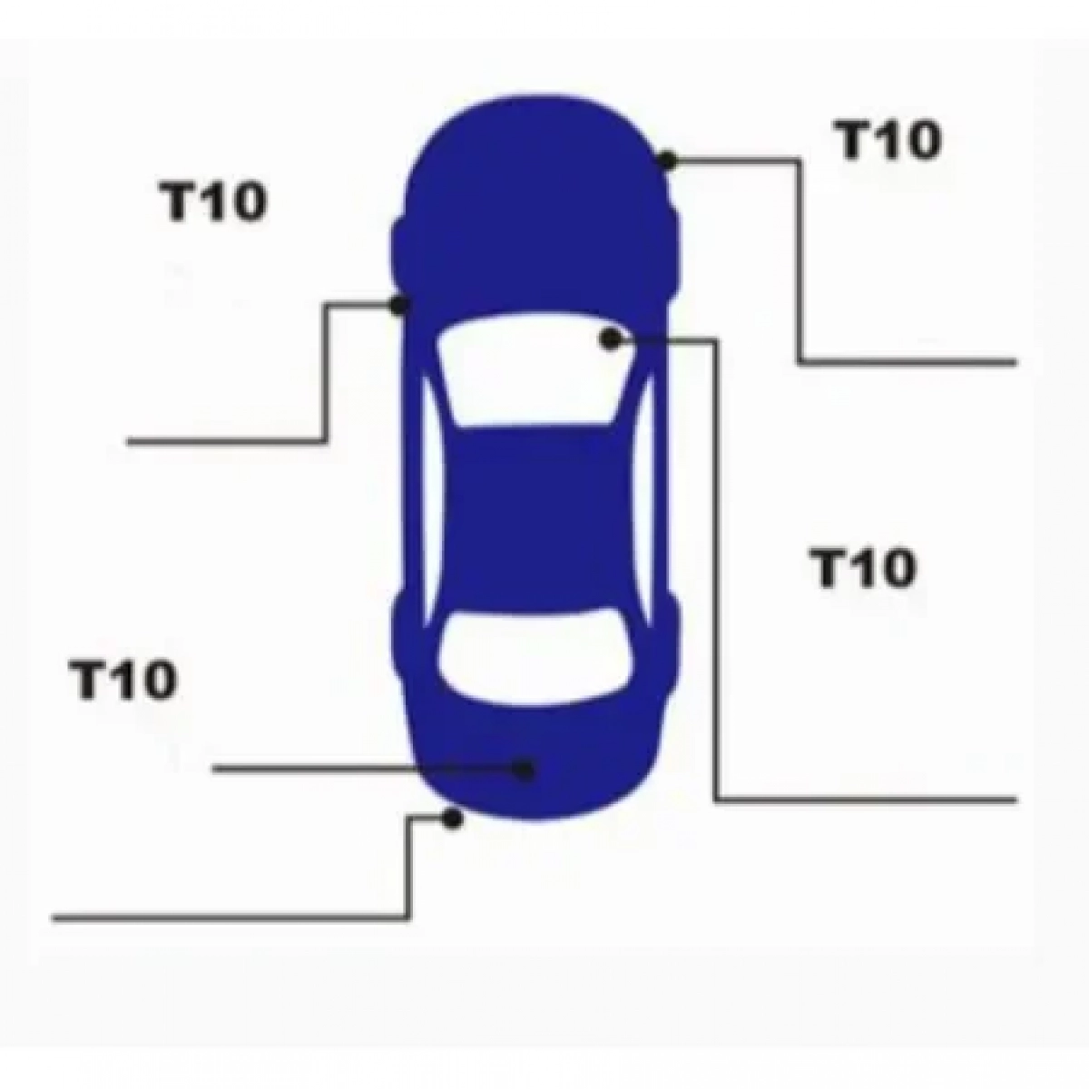 Λαμπτήρες Αυτοκινήτου Led Σετ 2 Τεμαχίων 12V T10-1SMD-5050 11051