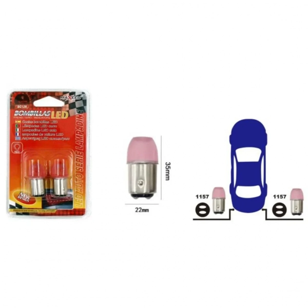 Λαμπτήρες Αυτοκινήτου Led Σετ 2 Τεμαχίων12V 1157-3SMD-5730 L18C 21371