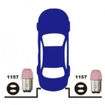 Λαμπτήρες Αυτοκινήτου Led Σετ 2 Τεμαχίων12V 1157-3SMD-5730 L18C 21371