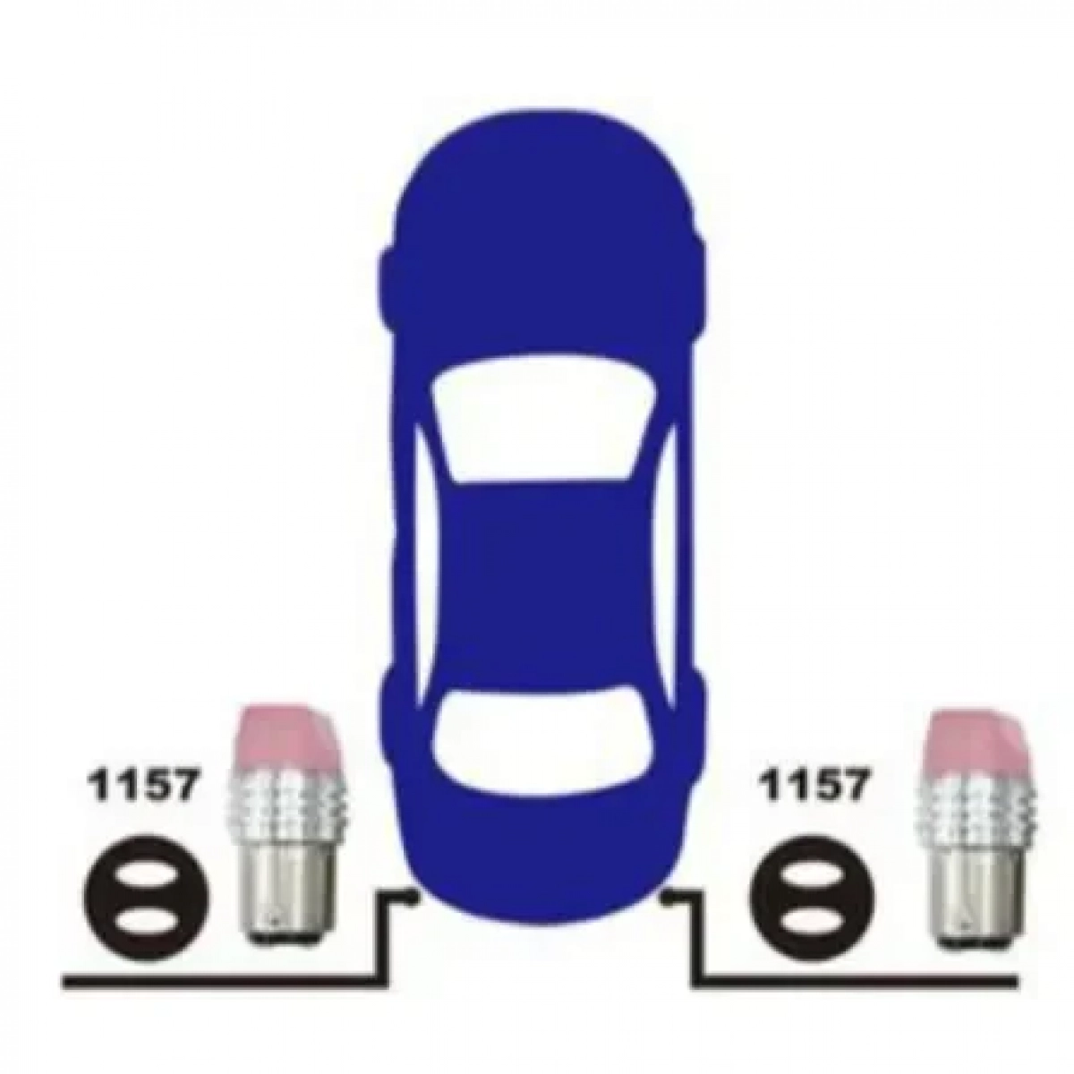 Λαμπτήρες Αυτοκινήτου Led Σετ 2 Τεμαχίων12V 1157-3SMD-5730 L20Κ 21375