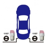 Λαμπτήρες Αυτοκινήτου Led Σετ 2 Τεμαχίων12V 1157-3SMD-5730 L20Κ 21375