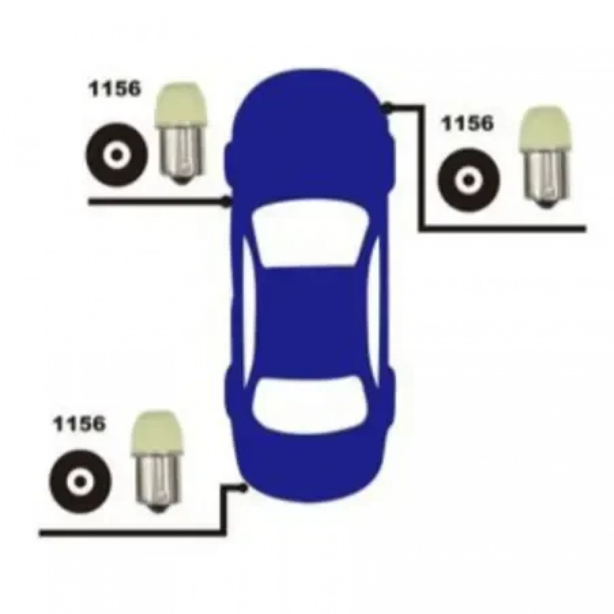 Λαμπτήρες Αυτοκινήτου Led Σετ 2 Τεμαχίων12V 1156-3SMD-5730 L18C 21369