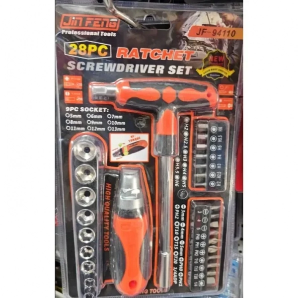 Κατσαβίδι Με Καστάνια Και 28 Διαφορετικές Μύτες JF-94110