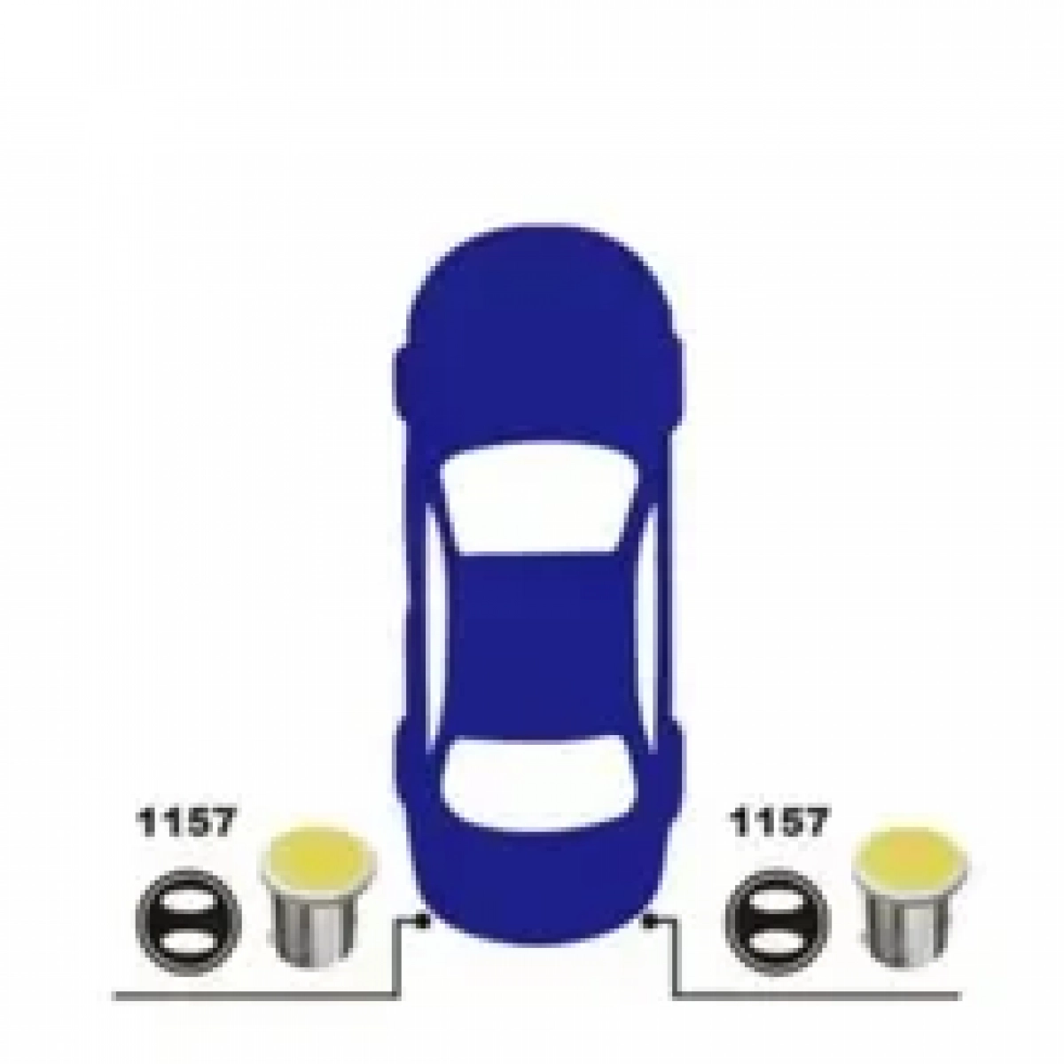 Σετ Λάμπες Αυτοκινήτου COB-1157-12LED 26905