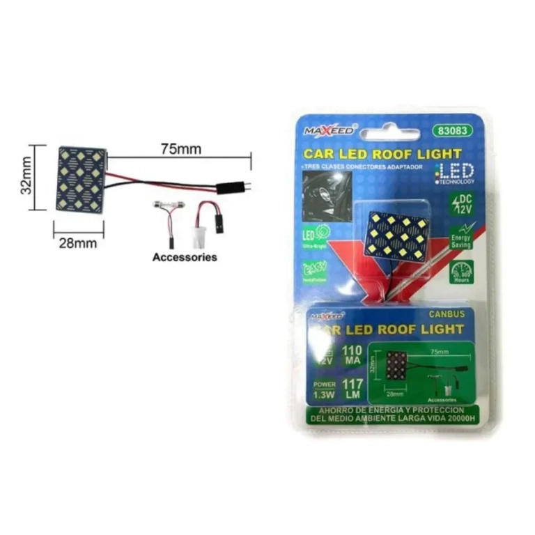 Φωτιστικό Οροφής Αυτοκινήτου Led 12V 12SMD-3030 34913