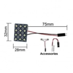 Φωτιστικό Οροφής Αυτοκινήτου Led 12V 12SMD-3030 34913