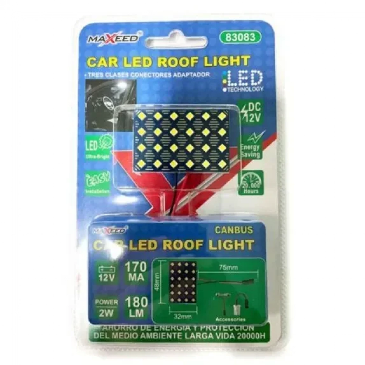 Φωτιστικό Οροφής Αυτοκινήτου Led 12V 24SMD-3030 34915