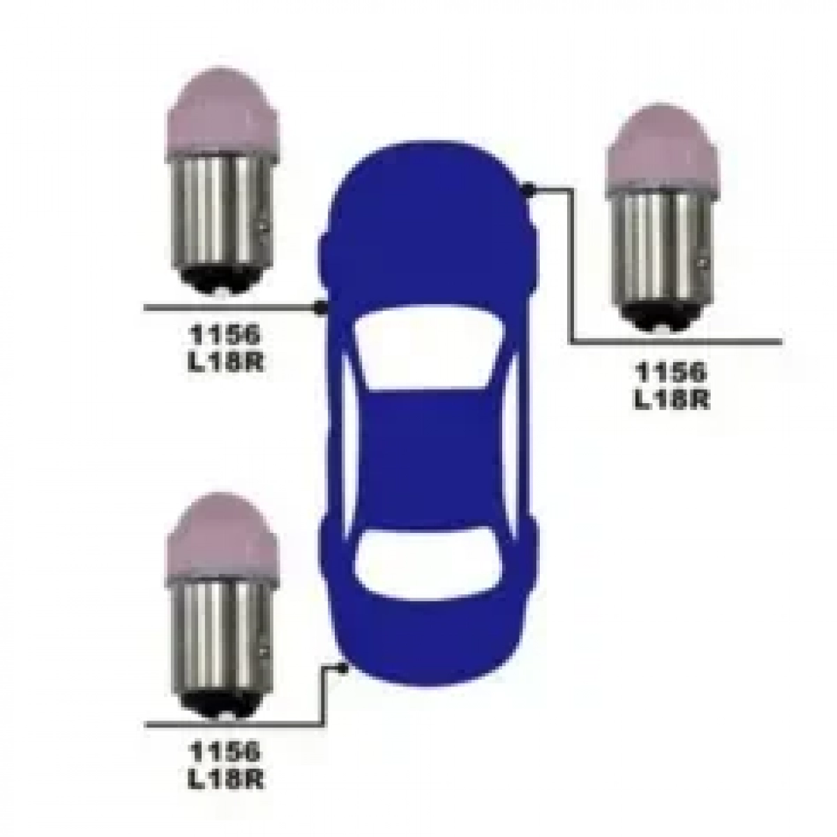 Σετ Λάμπες Αυτοκινήτου LED-1157-L18R 26900