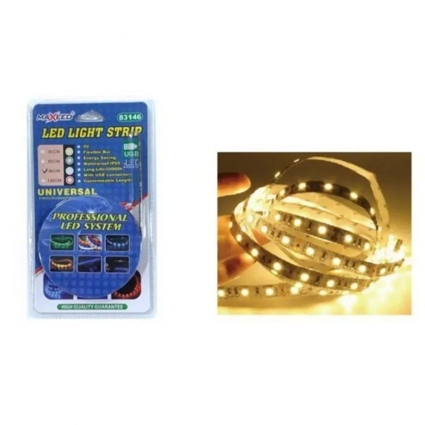Διακοσμητική Ταινία LED 90cm 45LED-5050-5V Λευκού Φωτός