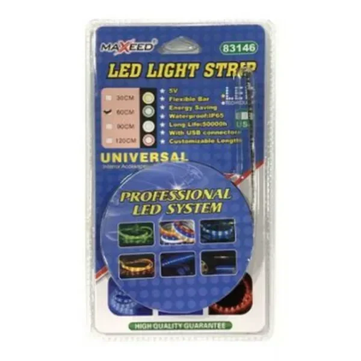 Διακοσμητική Ταινία LED 60cm 30LED-5050-5V Λευκού Φωτός