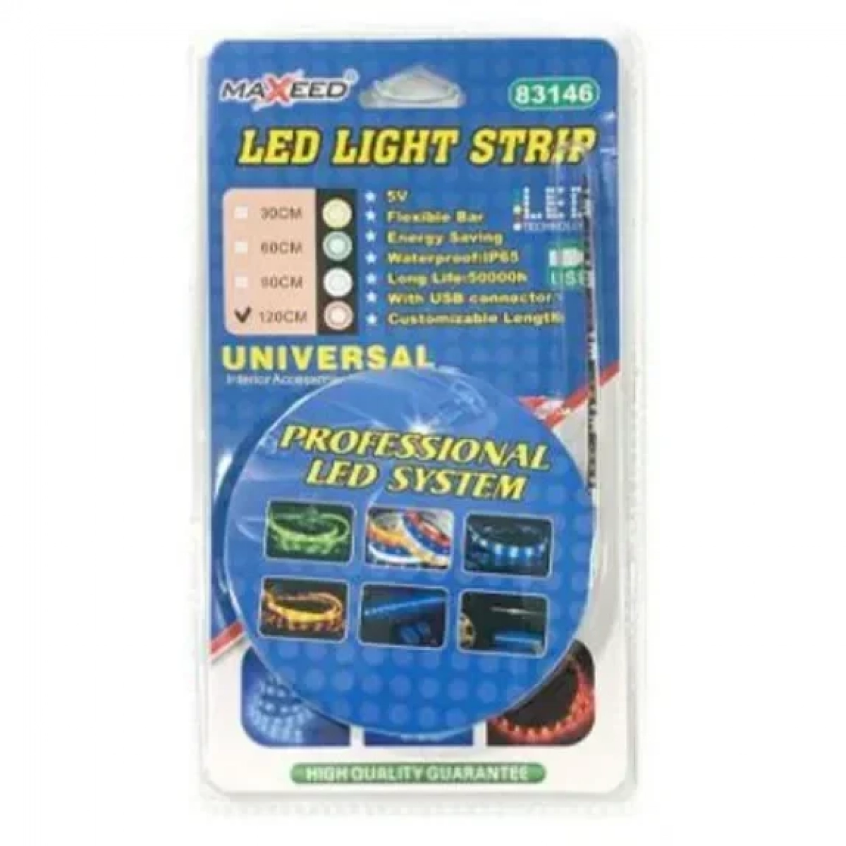 Διακοσμητική Ταινία LED 120cm 60LED-5050-5V Λευκού Φωτός