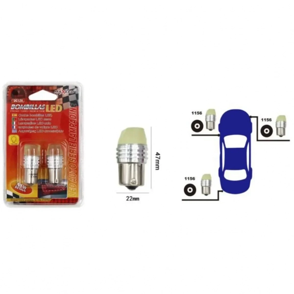 Λαμπτήρες Αυτοκινήτου Led Σετ 2 Τεμαχίων 12V 1156-3SMD-5730 21373