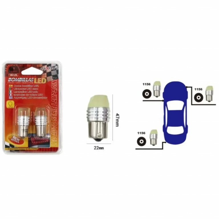 Λαμπτήρες Αυτοκινήτου Led Σετ 2 Τεμαχίων 12V 1156-3SMD-5730 21373