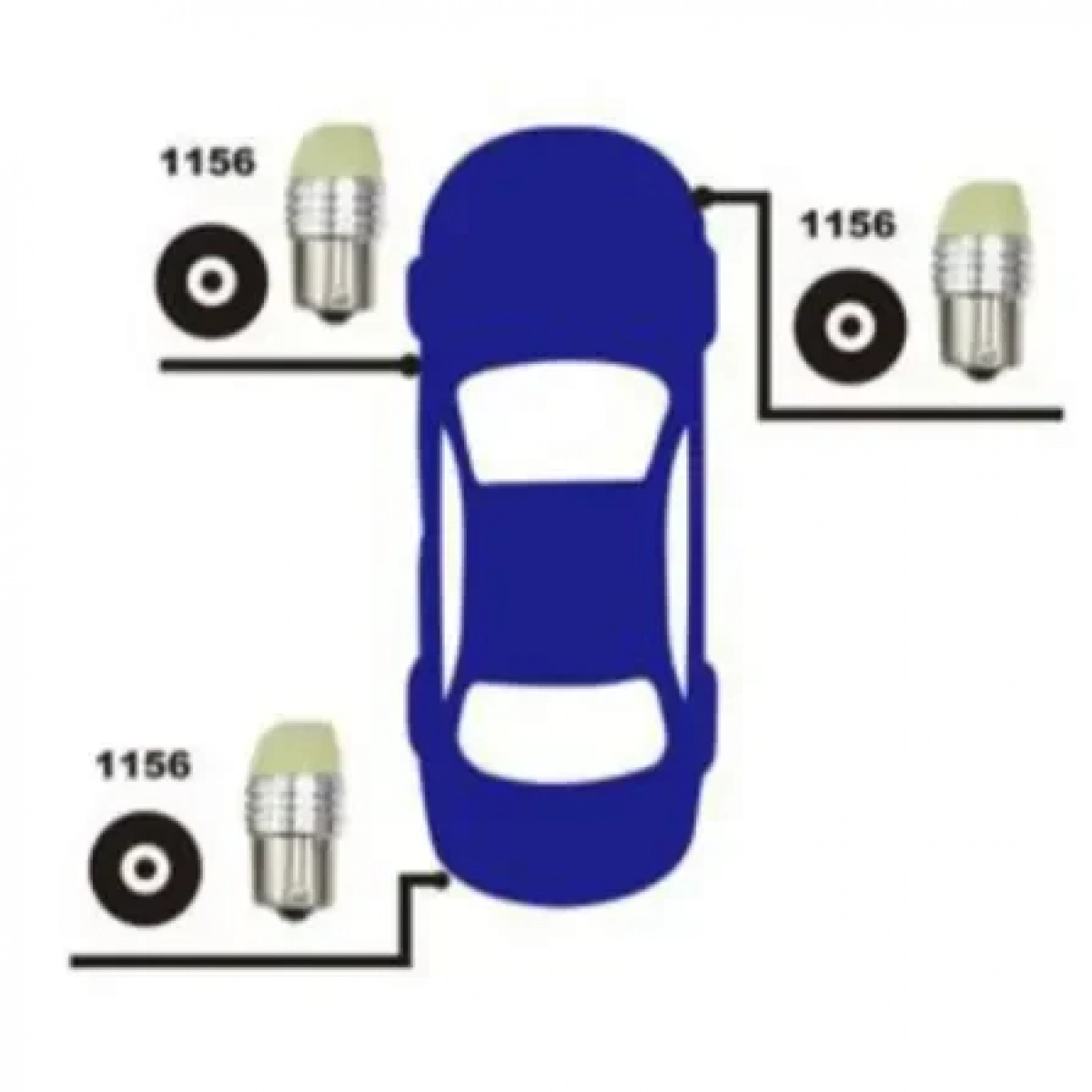 Λαμπτήρες Αυτοκινήτου Led Σετ 2 Τεμαχίων 12V 1156-3SMD-5730 21373
