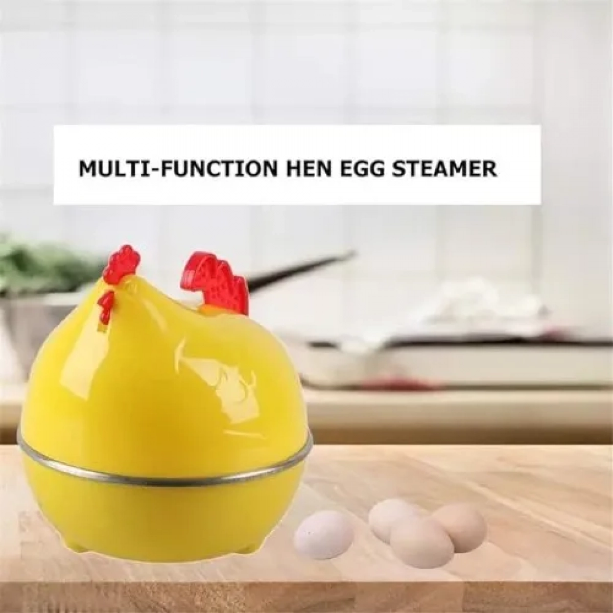 Ηλεκτρικός βραστήρας αυγών 7 θέσεων 350W Egg Cooker - Κίτρινο