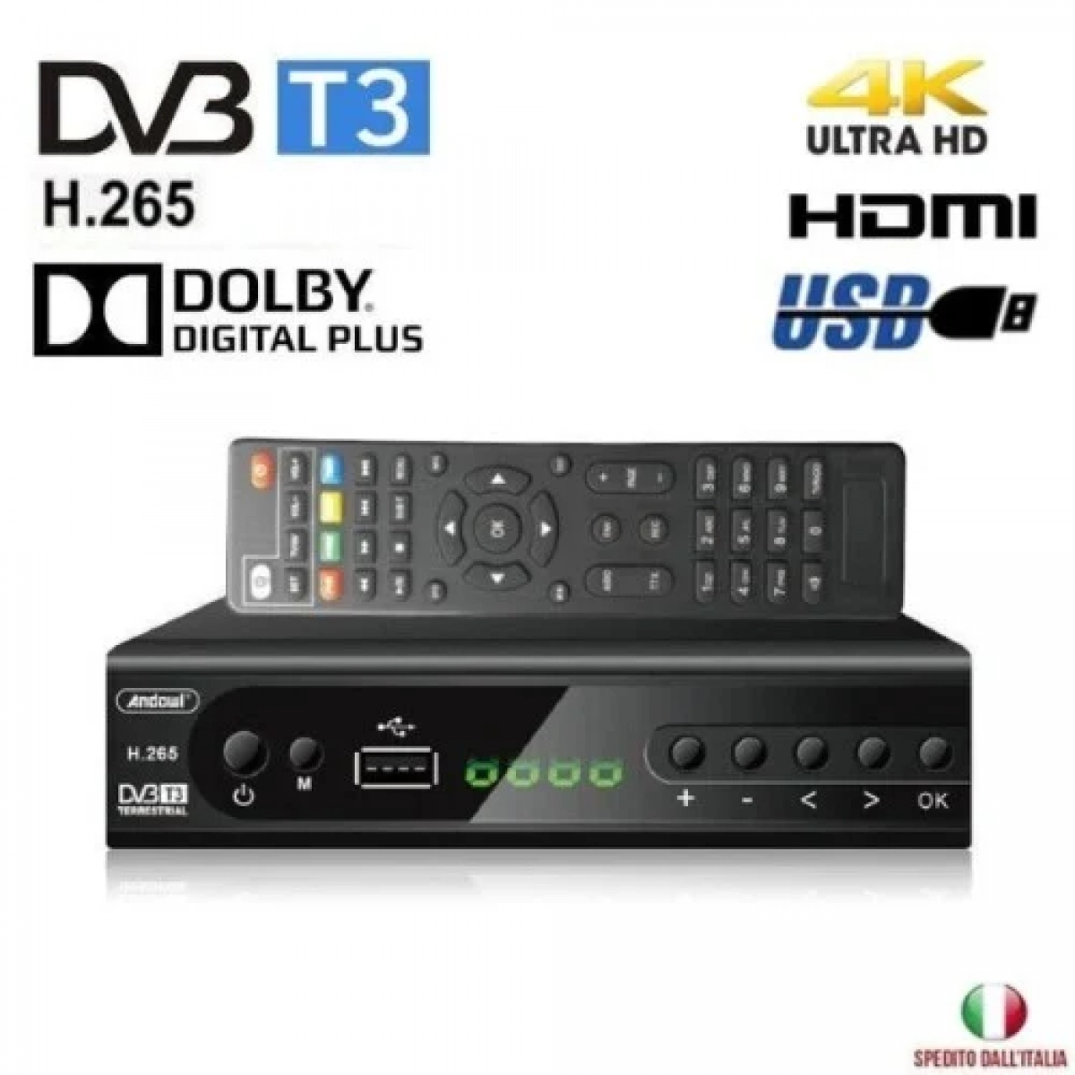 Αποκωδικοποιητής 4K ULTRA HD ANDOWL Q-DV800