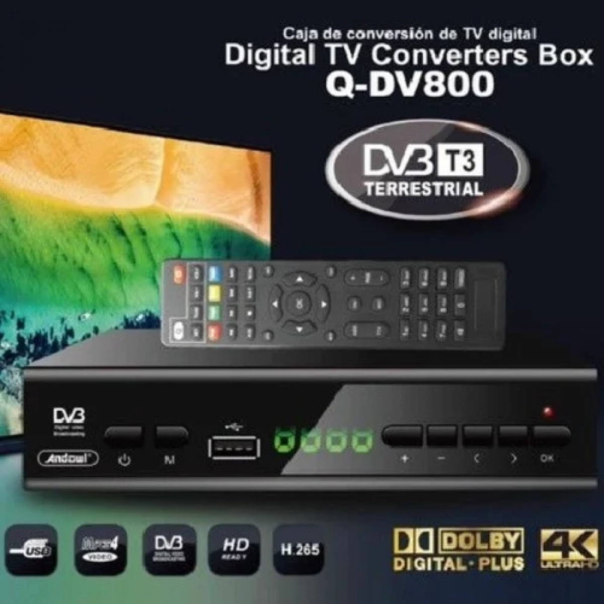 Αποκωδικοποιητής 4K ULTRA HD ANDOWL Q-DV800