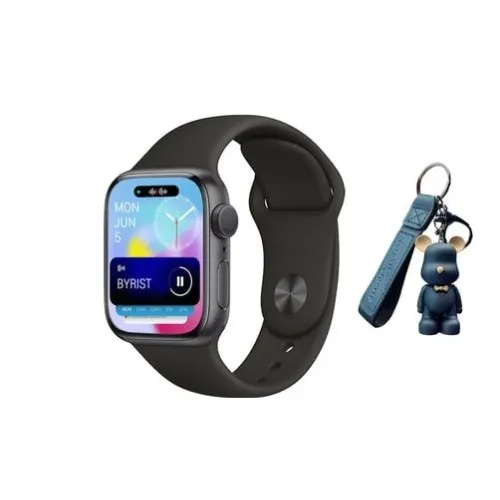 Smartwatch Byrist Hw9 Pro2 Με 3 Λουράκια +Μπρελόκ - Μαύρο