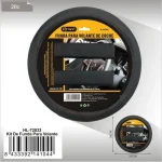 Σετ Κάλυμμα Τιμονιού Αυτοκινήτου & Ζωνών Liyset 2021BK/RD3