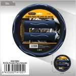 Σετ Κάλυμμα Τιμονιού Αυτοκινήτου & Ζωνών Liyset 09478BK