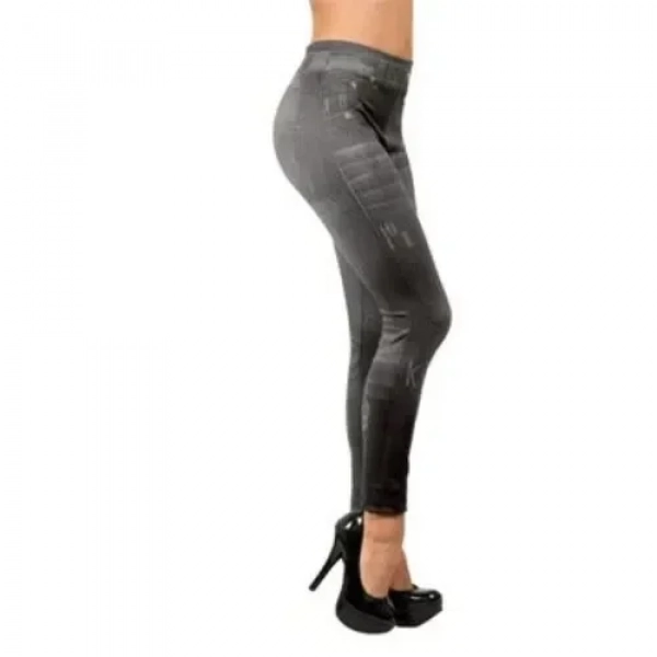 Τζιν Κολάν Slim N Lift Caresse Jeans - Γκρι - L/XL