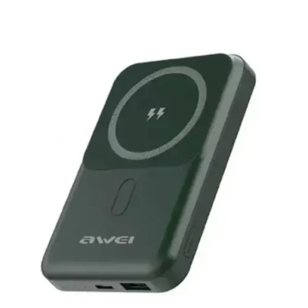 Powerbank Awei P139K με Ασύρματη Μαγνητική Φόρτιση 10000mAh Πράσινο