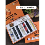 Ultra Smartwatch 7 in 1 Strap με 7 διαφορετικά Λουράκια - Μαύρο