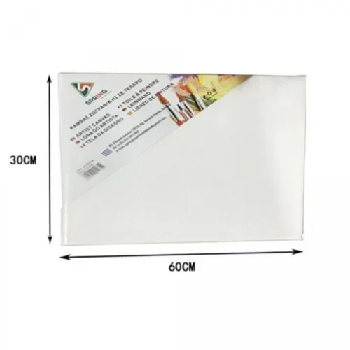 Καμβάς Ζωγραφικής Λευκός σε Τελάρο 30x60x1.6 cm 15145