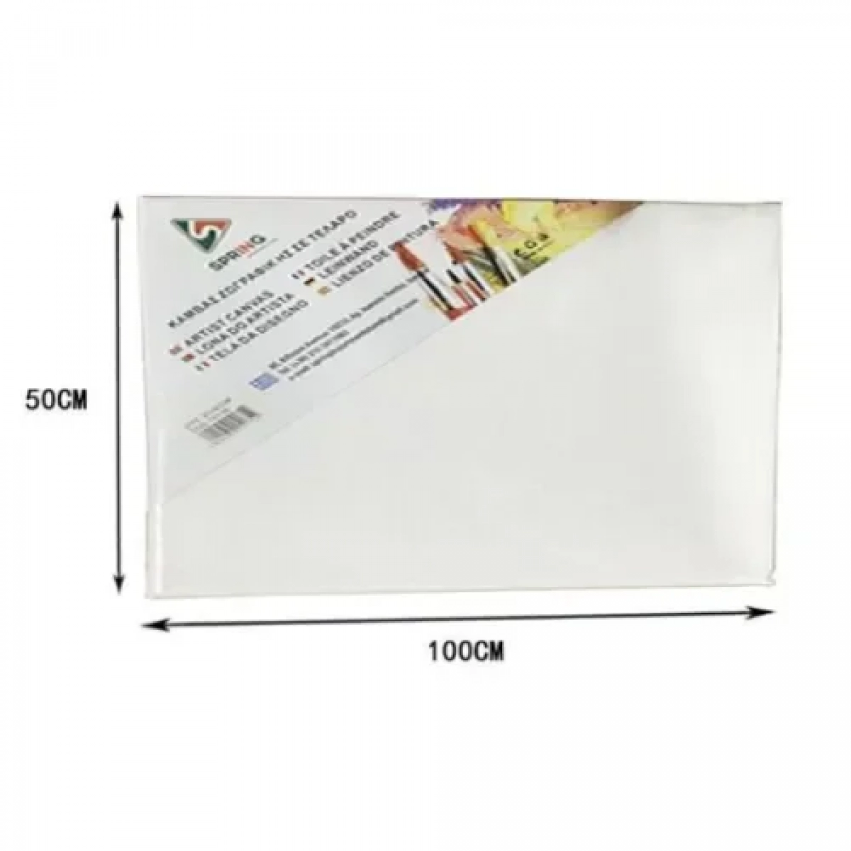 Καμβάς Ζωγραφικής Λευκός σε Τελάρο 50x100x1.6 cm 15163