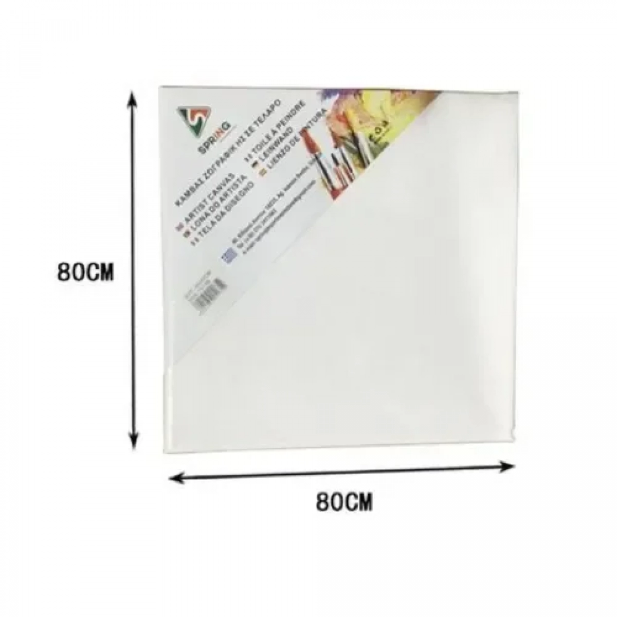 Καμβάς Ζωγραφικής Λευκός σε Τελάρο 80x80x1.6 cm 15174