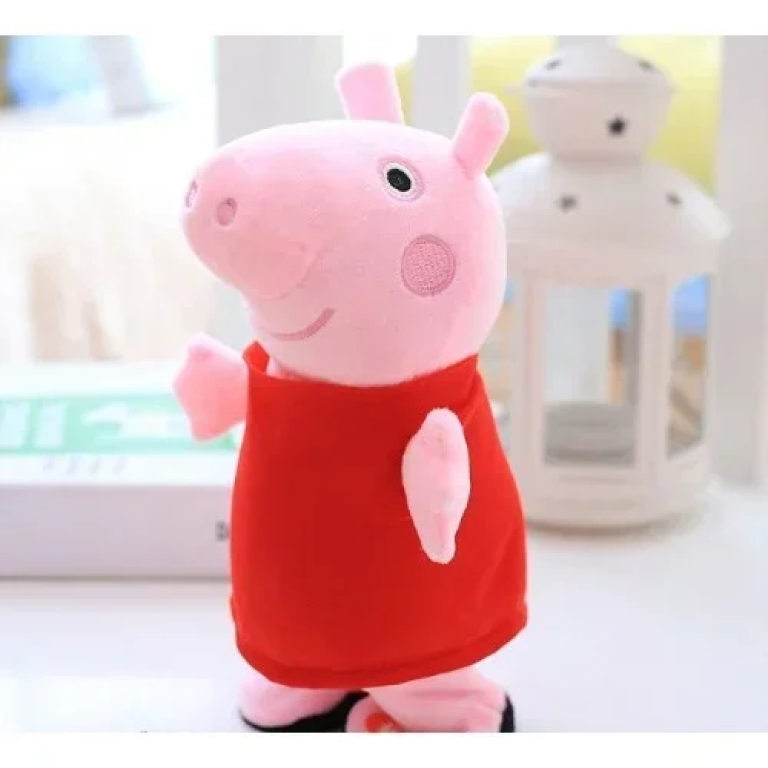 Διαδραστικό Λούτρινο Παιχνίδι Peppa Pig που μιλάει & τραγουδάει - Κόκκινο