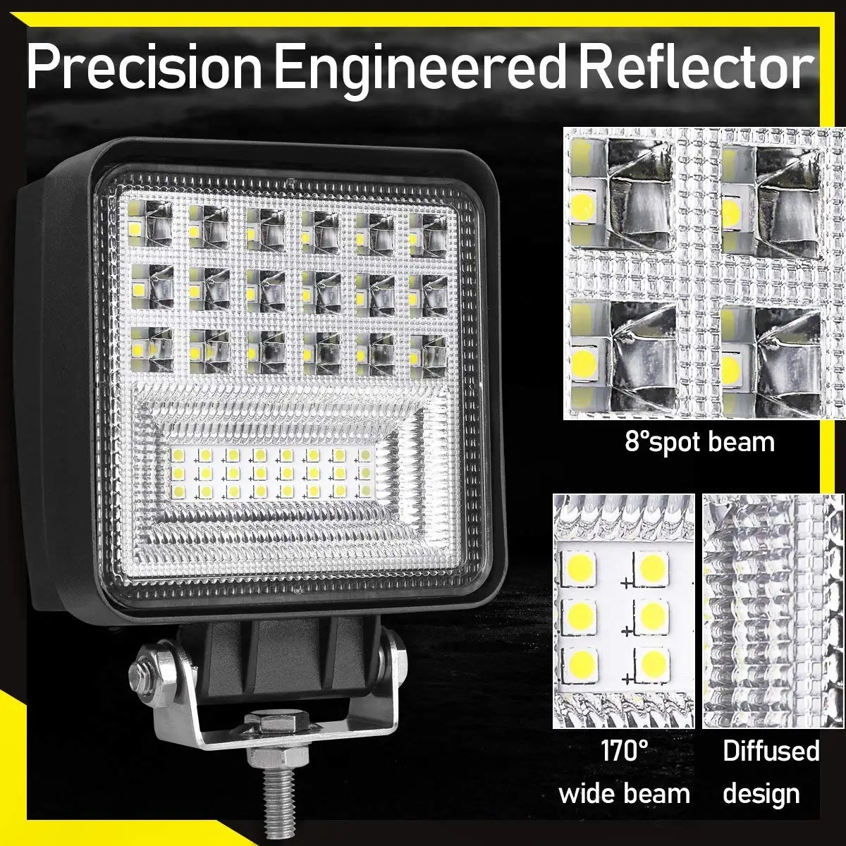 Προβολέας Αυτοκίνητου Led Work Light 126W / 38ΜΜ AM-WT-13