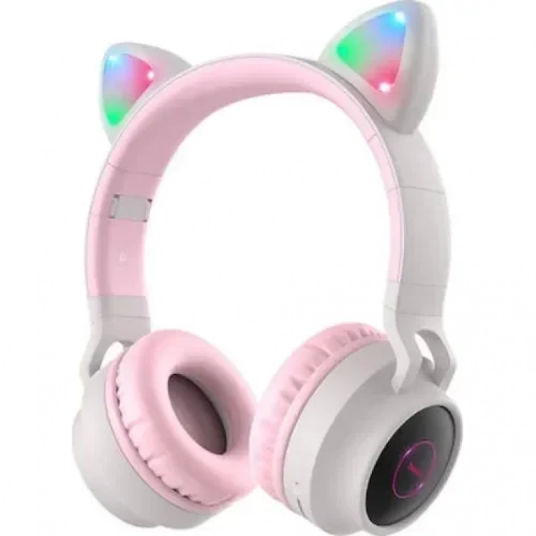 Ακουστικά ενσύρματα/ασύρματα Cat Ear Hoco W27 Γκρι