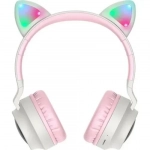 Ακουστικά ενσύρματα/ασύρματα Cat Ear Hoco W27 Γκρι