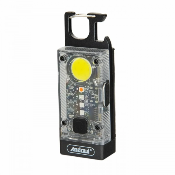 Μίνι ηλιακός Φακός Μπρελόκ LED 300LM COB Andowl 6W Q-D80