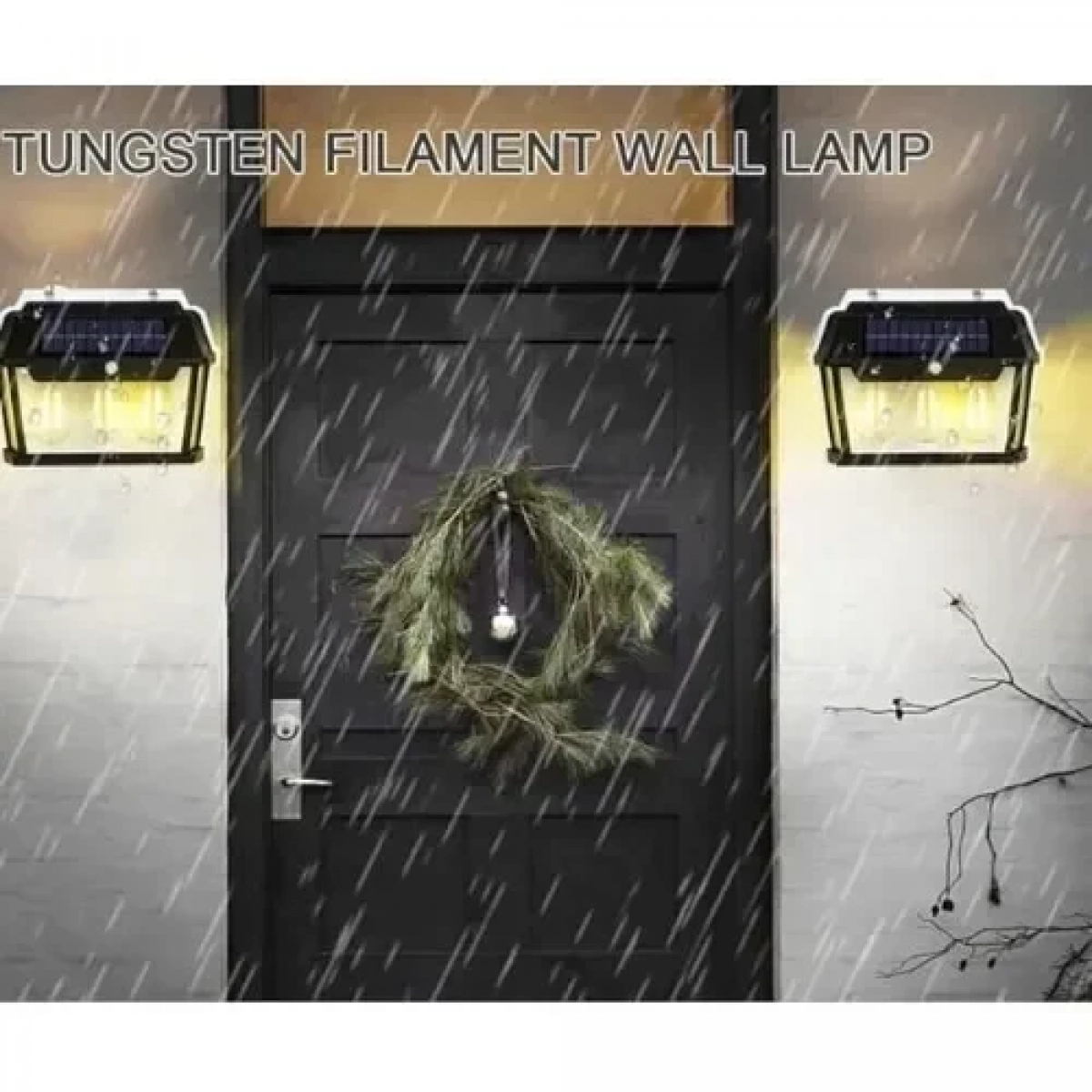 Ηλιακό Φωτιστικό LED Επιτοίχιο με 3 Λάμπες- Αισθητήρας κίνησης & αδιάβροχο Andowl Q-D1640