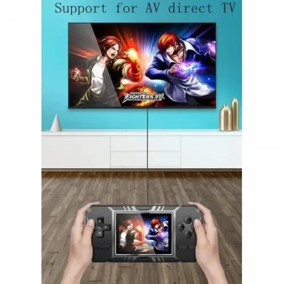 Φορητή Gaming κονσόλα Χειρός 4.3” 520 Παιχνίδια Andowl QGS8 Πράσινη