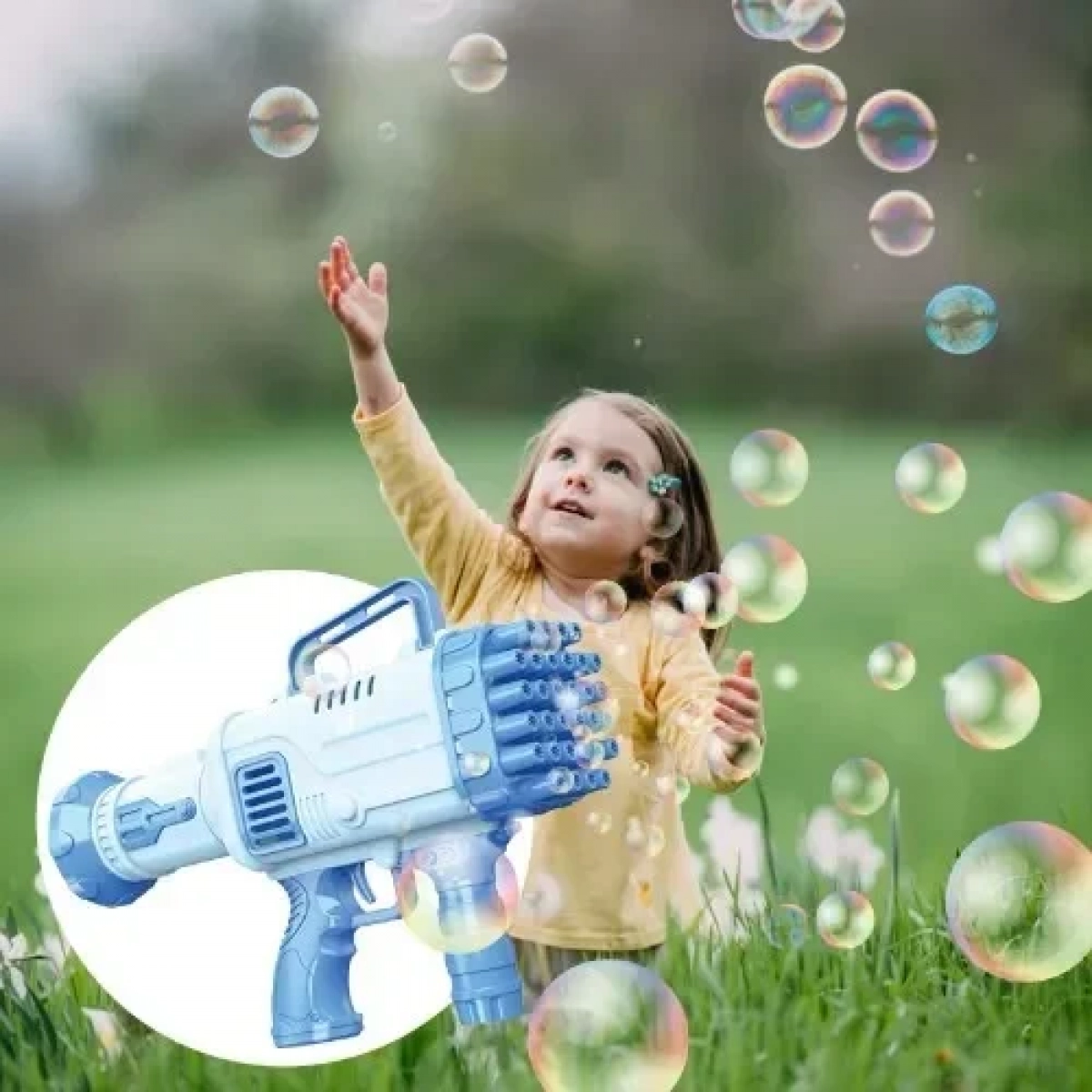 Όπλο Συσκευή για Άπειρες Σαπουνόφουσκες - Bubble Machine Gun - Ροζ
