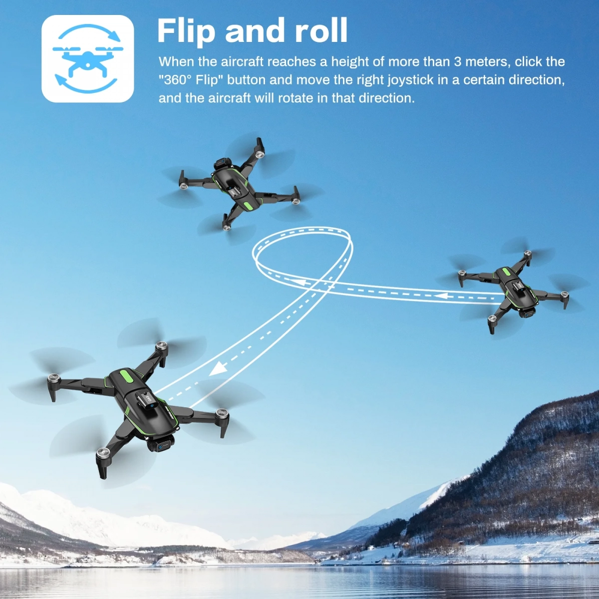 F166 Drone Τετράπλατης Αποφυγής Εμποδίων HD Dual Camera