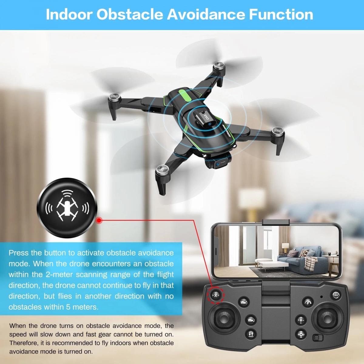 F166 Drone Τετράπλατης Αποφυγής Εμποδίων HD Dual Camera