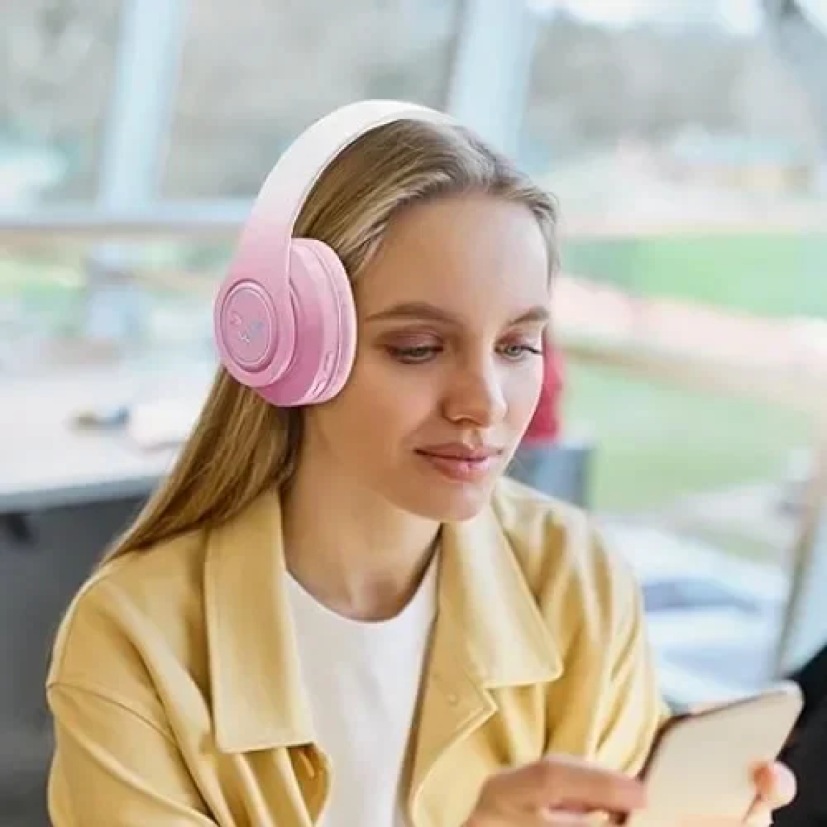 Ασύρματα Ακουστικά Bluetooth HiFi Stereo Αναδιπλούμενα SNK-B39Pro Ροζ