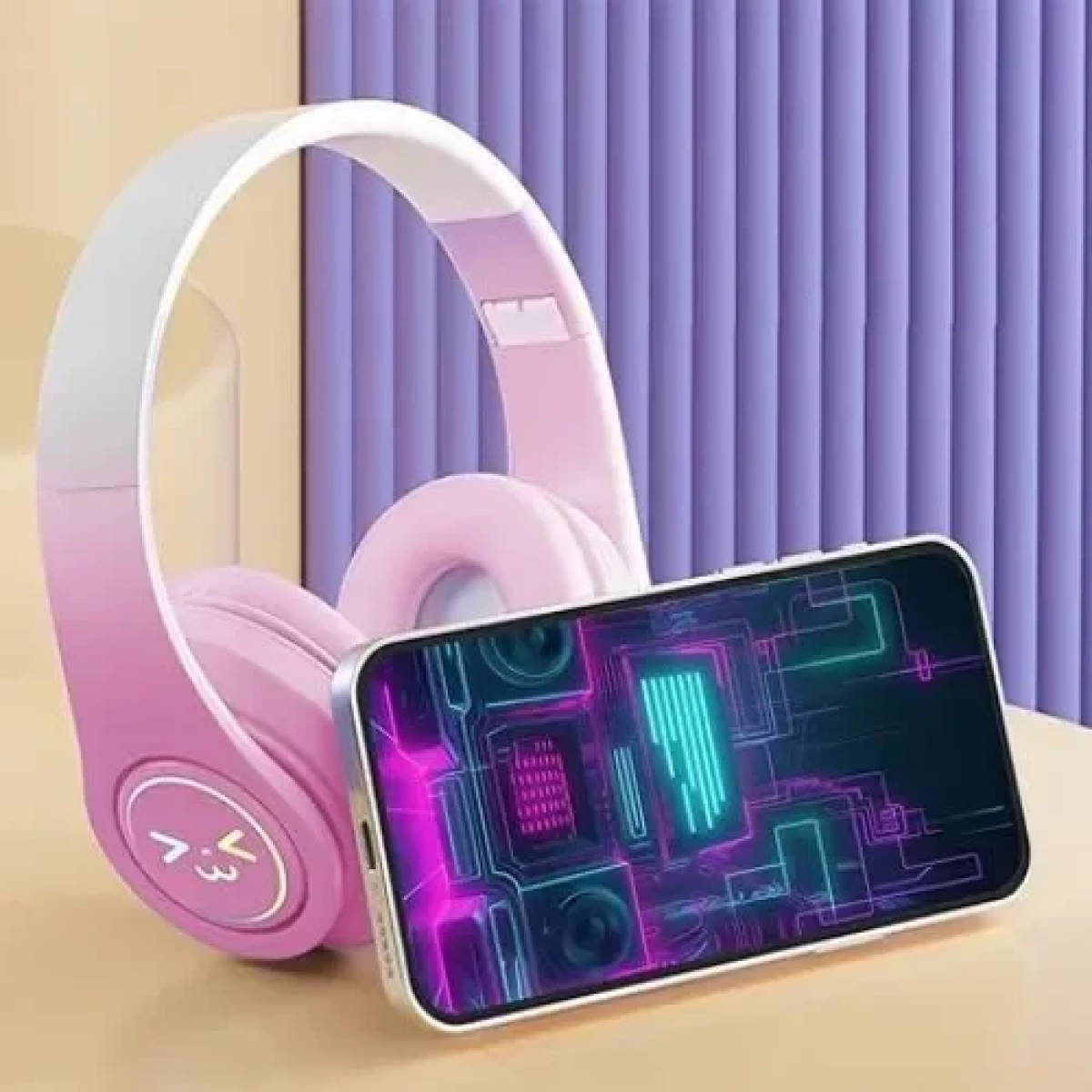 Ασύρματα Ακουστικά Bluetooth HiFi Stereo Αναδιπλούμενα SNK-B39Pro Ροζ