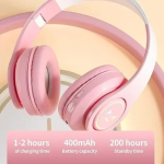 Ασύρματα Ακουστικά Bluetooth HiFi Stereo Αναδιπλούμενα SNK-B39Pro Ροζ