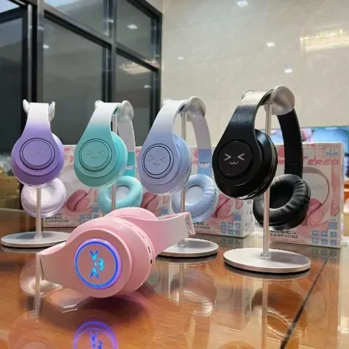 Ασύρματα Ακουστικά Bluetooth HiFi Stereo Αναδιπλούμενα SNK-B39Pro Ροζ