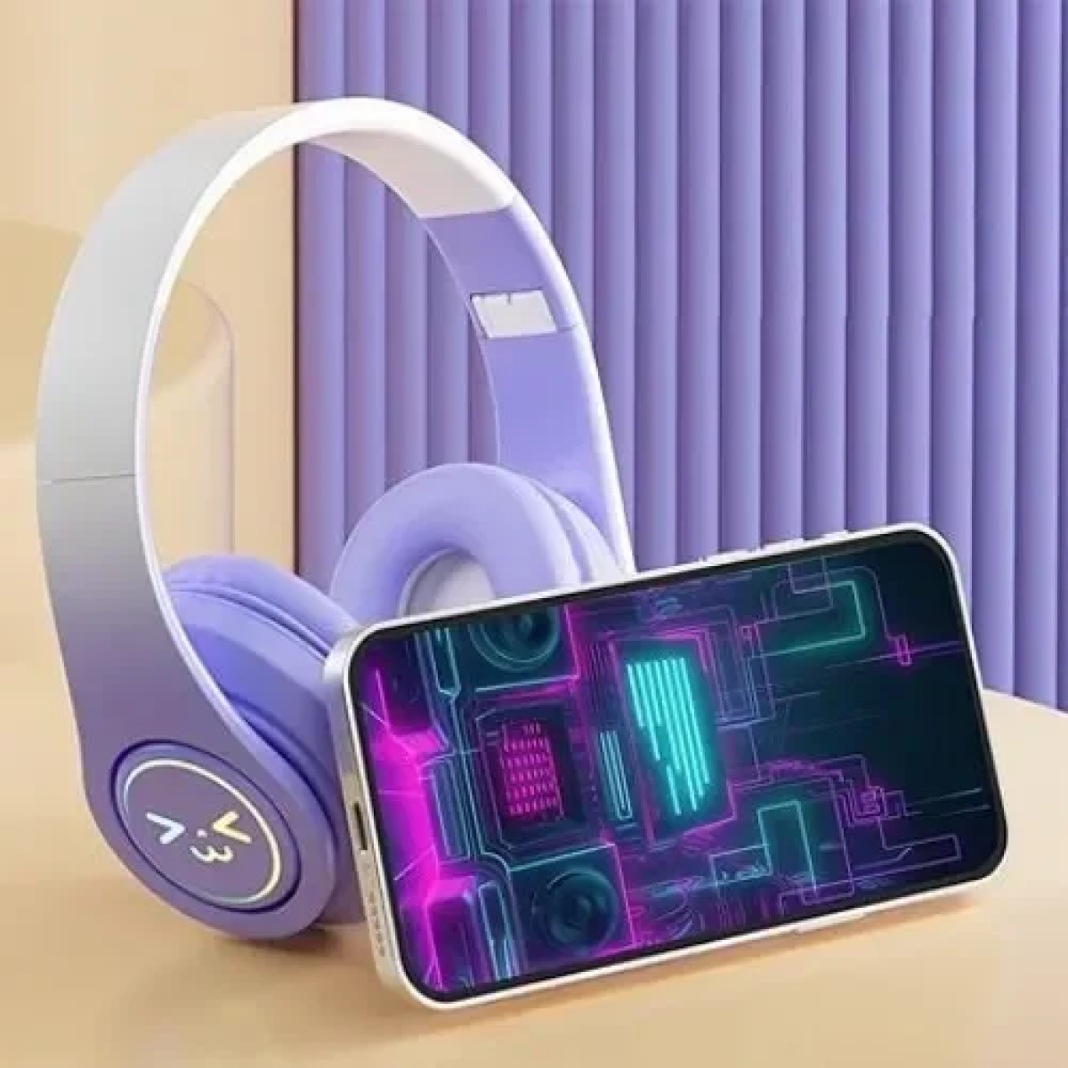 Ασύρματα Ακουστικά Bluetooth HiFi Stereo Αναδιπλούμενα SNK-B39Pro Μωβ