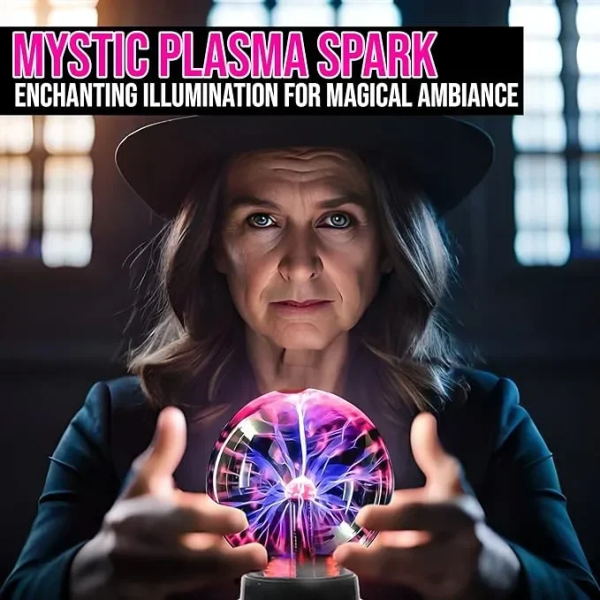 Διακοσμητικό Φωτιστικό RGB Plasma Light LED Μπαταρίας σε Μαύρο Χρώμα 14cm